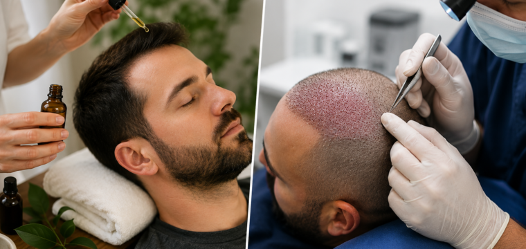 Natural Hair Treatment vs Hair Transplant